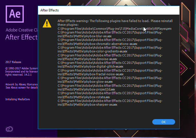 Ошибка after Effects. Ошибка Афтер эффект. Файлы для after Effects. Краш Афтер эффектс. This plugin to load